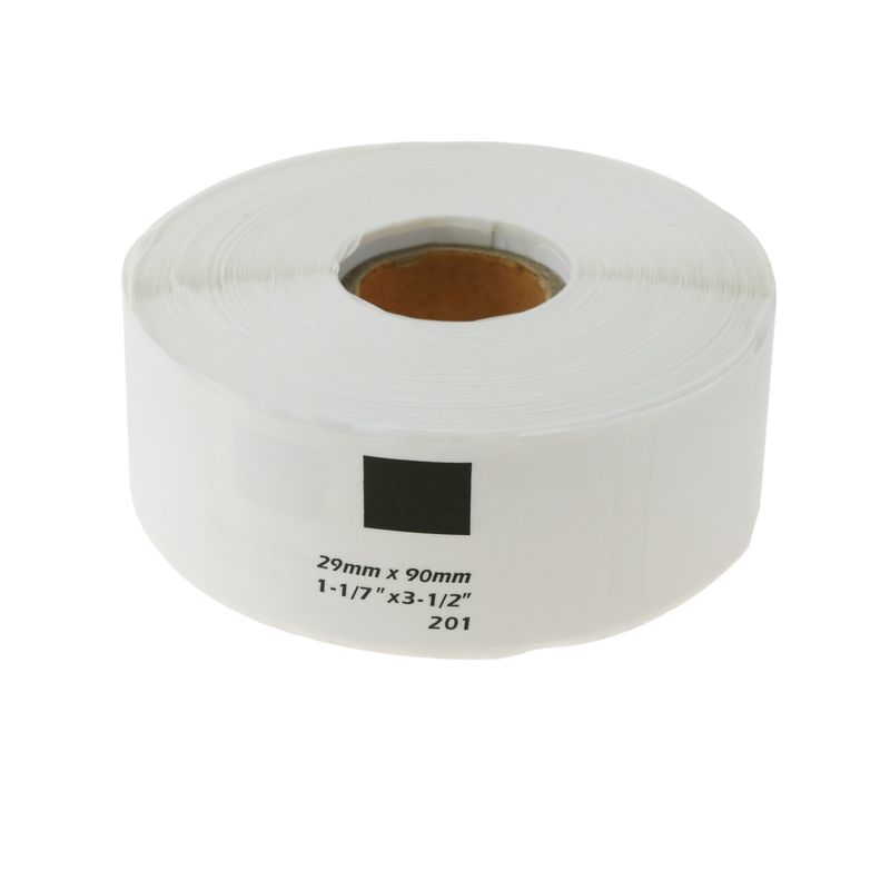 Rollo bobina de 400 etiquetas adhesivas compatibles con Brother DK-11201 DK-1201 29x90mm - BM08500 - 01