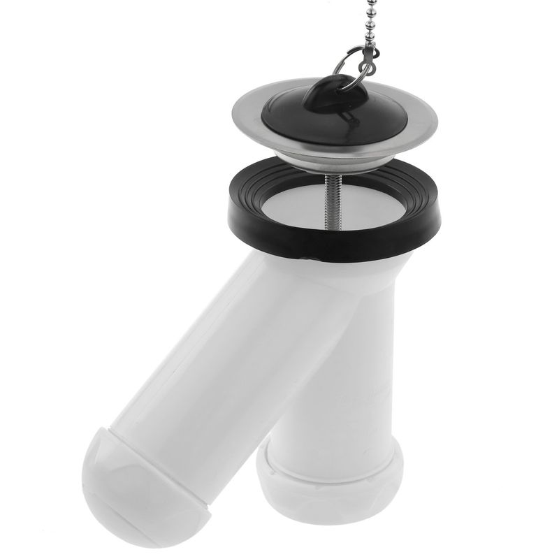 Sifón "Y" compacto con válvula para lavabo-bidet ∅ 40 x 32 mm - KS20400 - 01