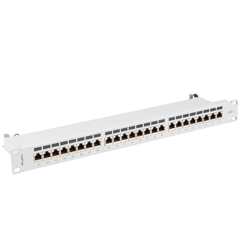 Patch panel 19" blanco de 24 RJ45 CAT.7 FTP 1U Lanberg PPS7-1024-S - RD12800 - 01