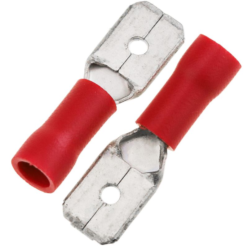 Terminal Faston Macho 6.3 mm rojo Pack de 100 uds - FN01300 - 01