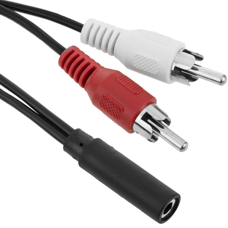Adaptador Audio Estéreo (Jack-3.5mm-H / 2 x RCA-M) 10cm - AY03900 - 01