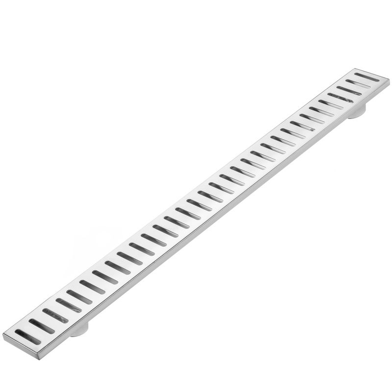 Canaleta de desagüe 80x7.5cm con rejilla en acero inoxidable mate - KS41600 - 01