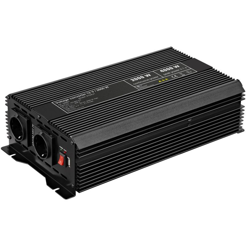 Inversor eléctrico onda modificada 12V a 220V de 2000W USB - CA06600 - 01