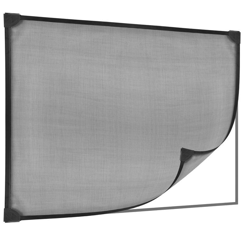Mosquitera para ventana max 100 x 120 cm magnética PVC flexible negro - AH10600 - 01