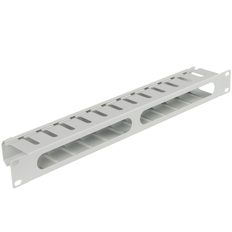 Panel guíacables blanco para armario rack 19" 1U para gestión de cables 70mm - RM03800 - 01