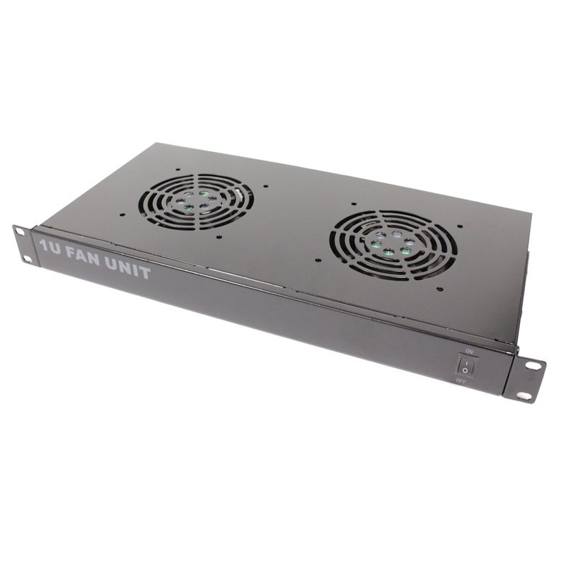 Kit ventilación para armario rack 19" 1U de 2 ventiladores de 120mm - RackMatic - RK06200 - 01