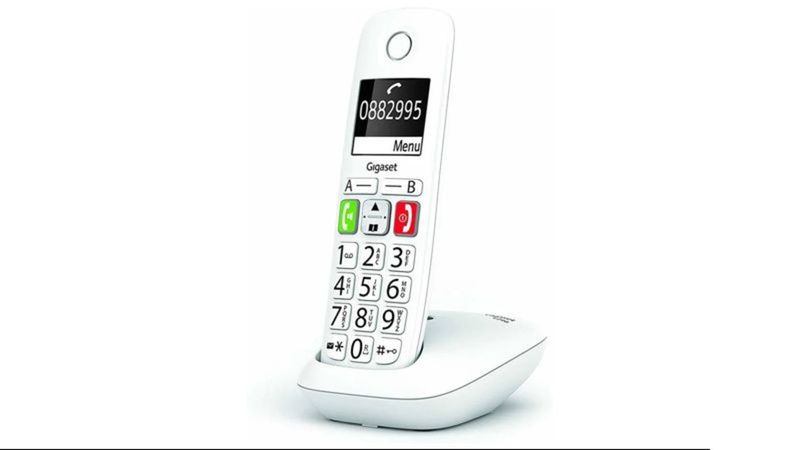 Teléfono inalámbrico Gigaset E290 blanco teclas grandes personas mayores - TLF 292 - 01