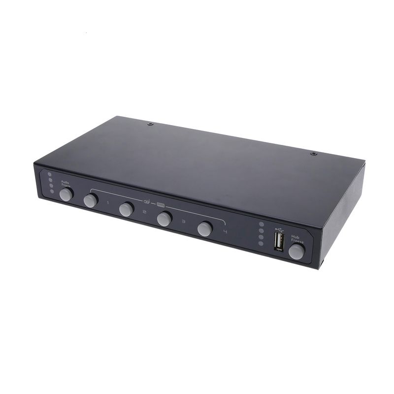 Conmutador KM USB teclado ratón multipantalla de 4 puertos KM104 - KV01100 - 01