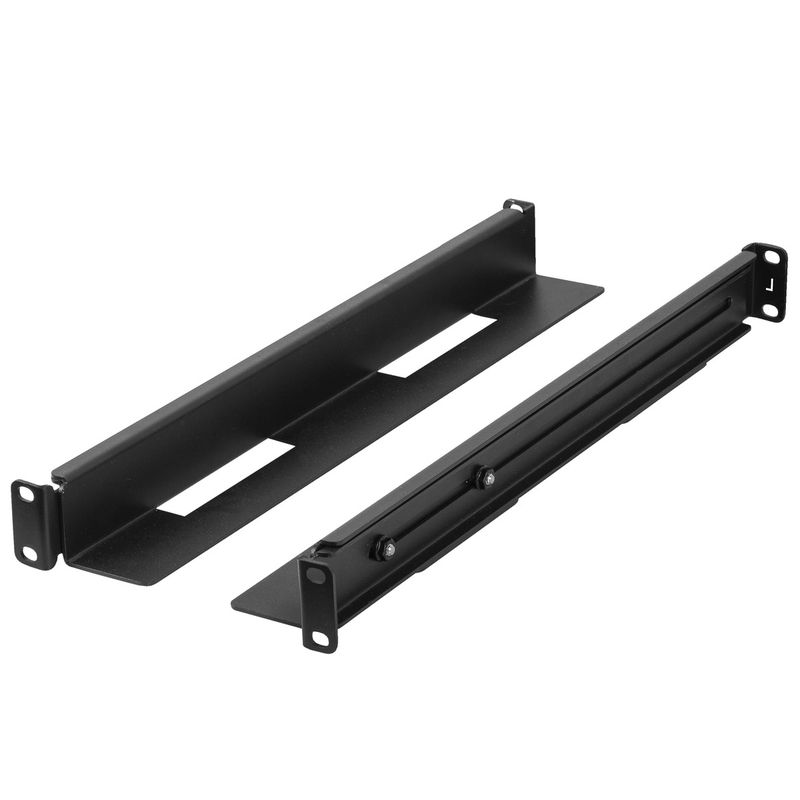 Guías laterales rack 19" 1U ajustables de fondo 397mm hasta 680mm 90Kg negro - RB01500 - 01