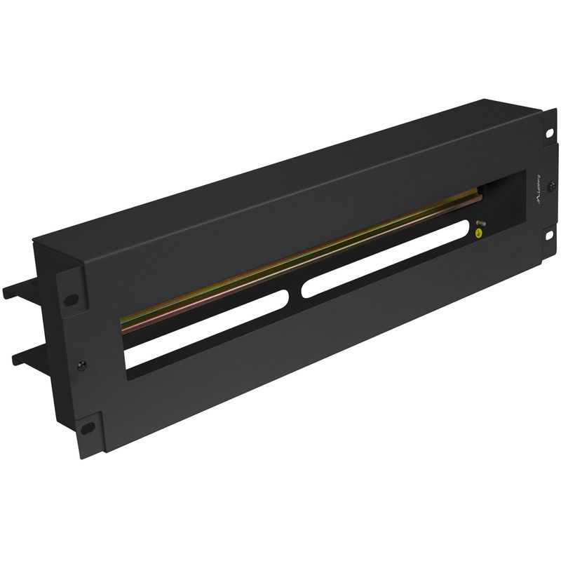 Panel de distribución eléctrica 3U de 19" DIN TS-35 AK-VDP103-B negro - RZ17500 - 01