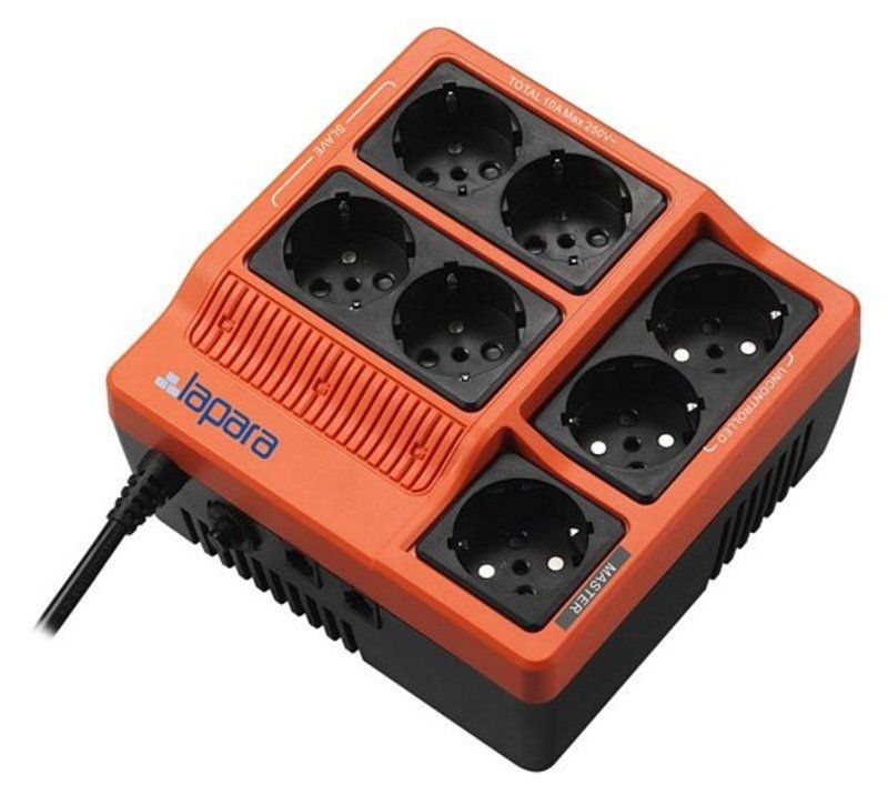 Regleta protectora, 7x Schuko, protección teléfono y modem - LA-SP7 - 01