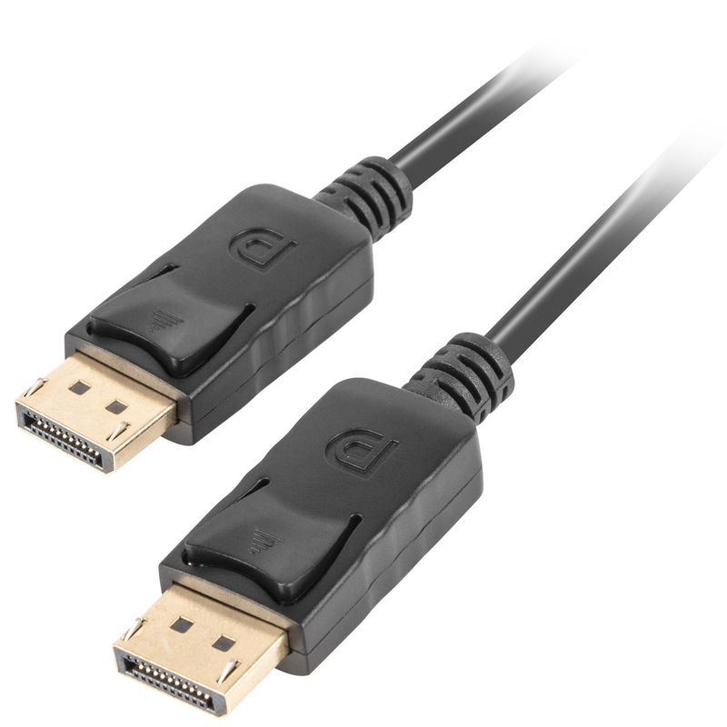 Cable Lanberg DisplayPort 1.2 macho a DisplayPort 1.2 macho 3m 4k negro CA-DPDP-10CC-0030-BK - DP10600 - 01