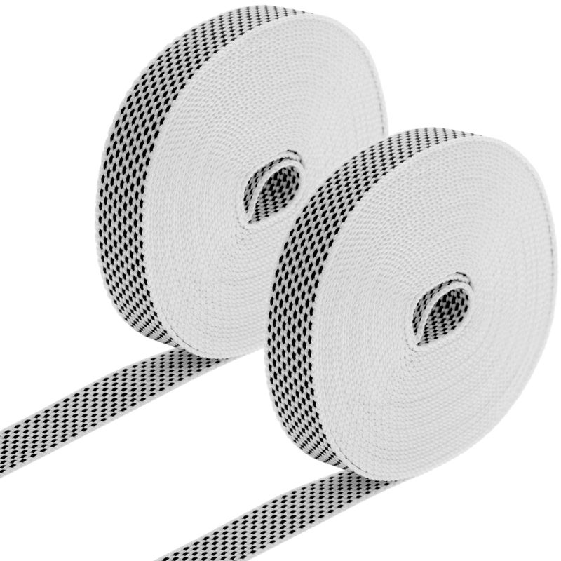 Pack de 2 unidades cinta para persiana de nailon blanca y negra de 18mm x 6m - BS23800 - 01