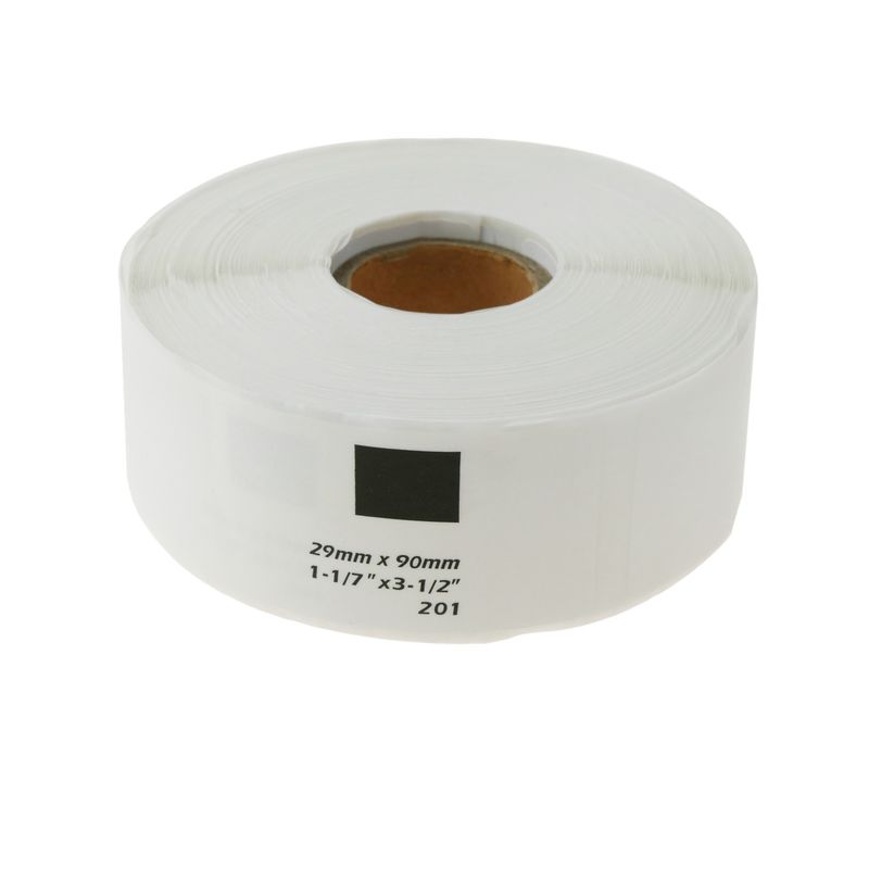 Rollo bobina de 400 etiquetas adhesivas compatibles con Brother DK-11201 DK-1201 29x90mm 10-pack - KT03500 - 01