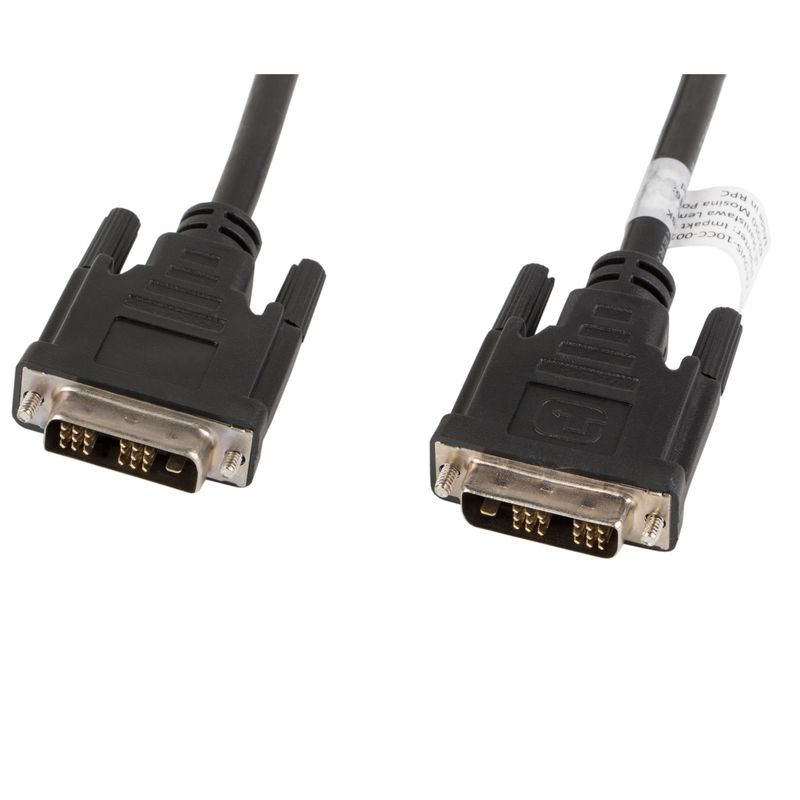 Cable Lanberg CA-DVIS-10CC-0018-BK DVI-D 18+1 macho a DVI-D macho single link 1.8 m negro - DV10000 - 01