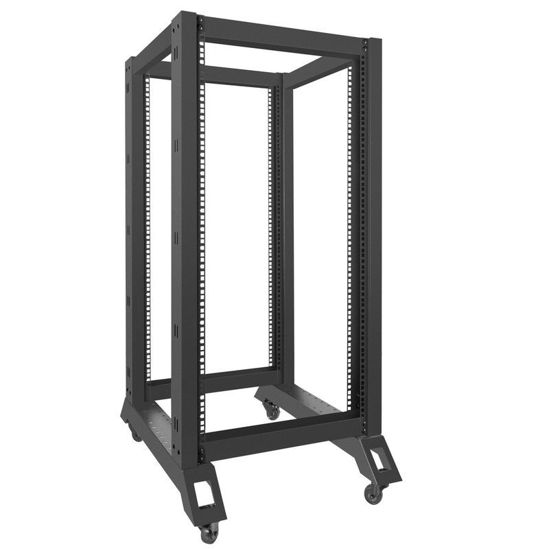 Armario Rack abierto 19" 22U F800 600x800x1250mm desmontado DIY negro Lanberg - WL58000 - 01