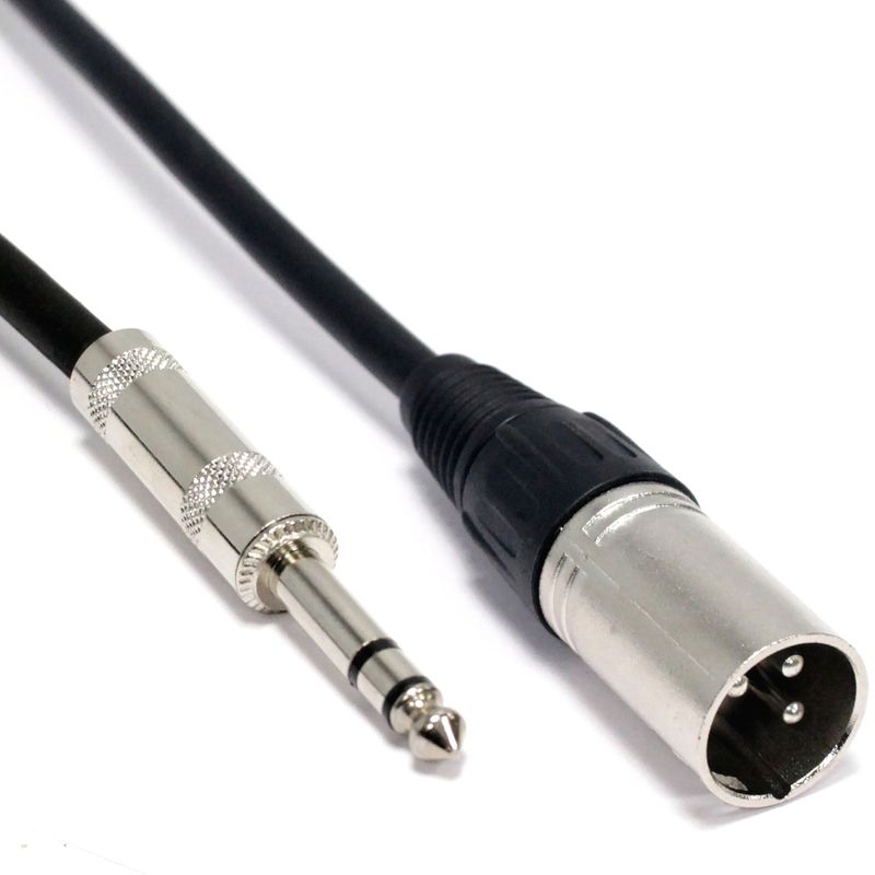 Cable de audio estéreo XLR 3-pin macho a TRS jack 6.3mm macho de 3m - AZ01300 - 01