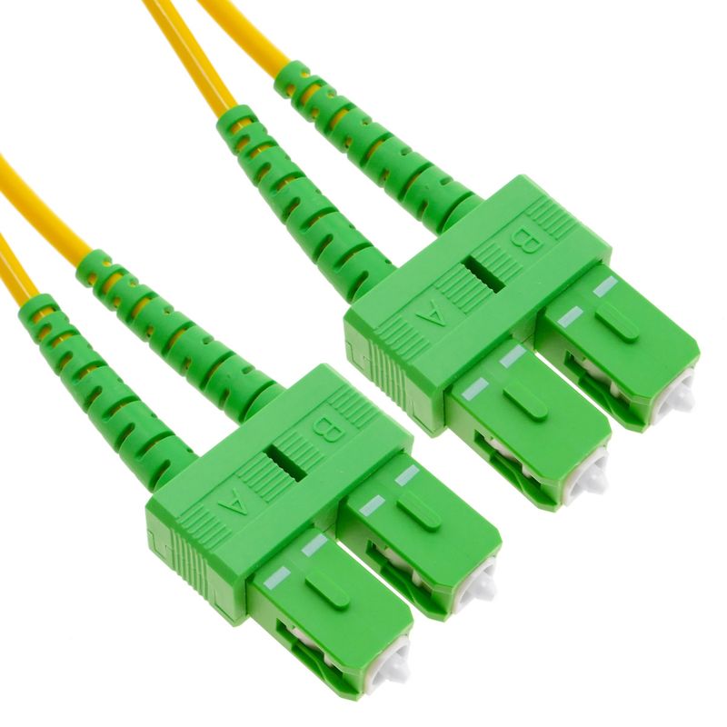 Cable de fibra óptica SC/APC-SC/APC monomodo duplex 9/125 de 1 m OS2 - FK03200 - 01