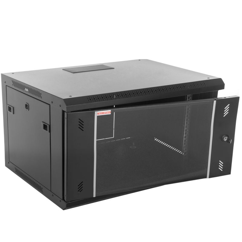 Armario rack mural 19'' 4U 600x300x283 mm de pared SOHORack de RackMatic de color negro RAL 9005 - WM43000 - 01