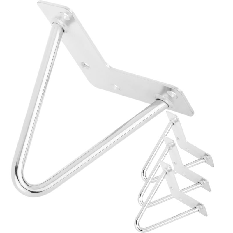 Pies para mesa y mueble Patas en cromado 2 varillas 15 cm 4-pack - IN00500 - 01