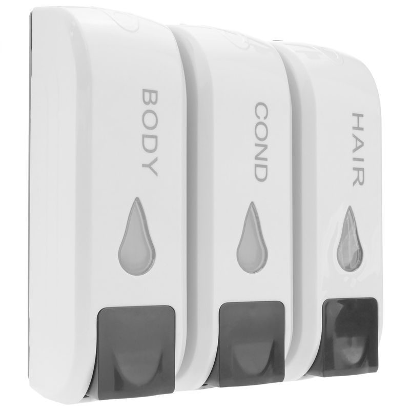 Dispensador de jabón de ducha para pared. 3 x depósito rellenable - KS02200 - 01
