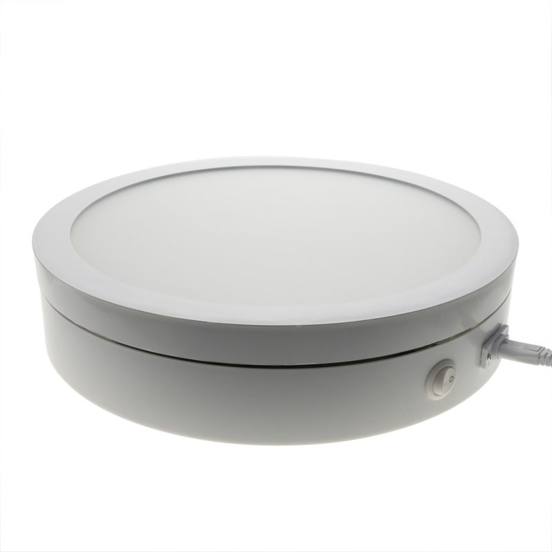 Base giratoria eléctrica iluminada de 40 cm. Plataforma rotatoria de color blanco para fotografía - SR08200 - 01