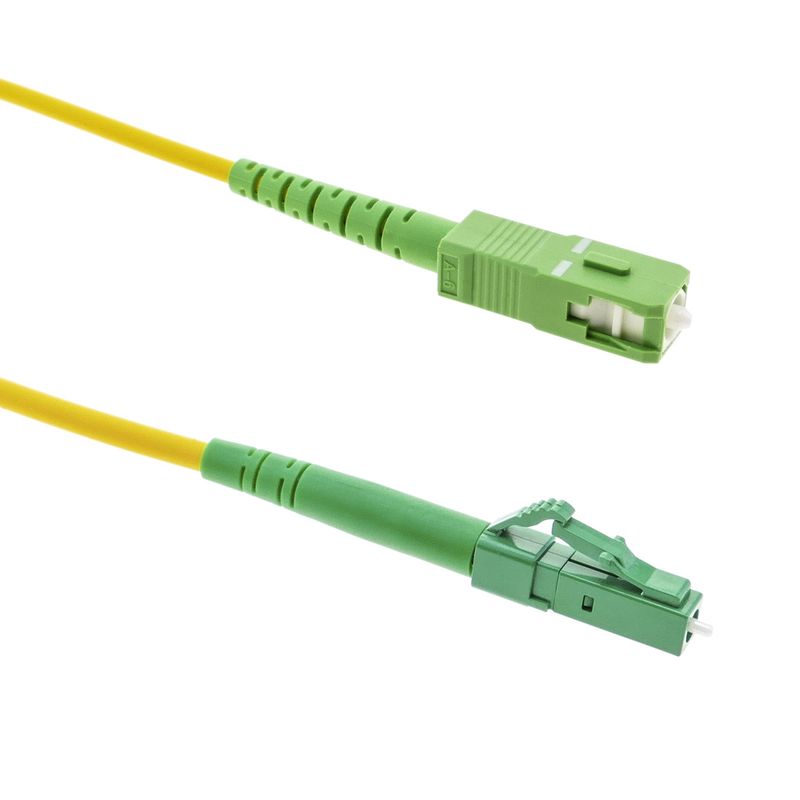 Cable de fibra óptica LC/APC a SC/APC monomodo simplex G657A2 9/125 de 50 cm OS2 - FK07100 - 01