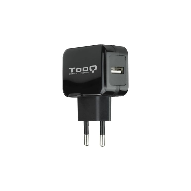Cargador con USB de 5V y 2.4A color negro TooQ TQWC-1S01 - TQ10600 - 01