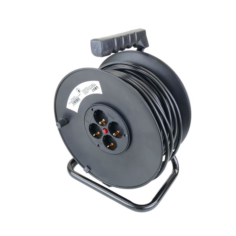 Enrollacables eléctrico de 4 schuko de 50 m - CH01500 - 01
