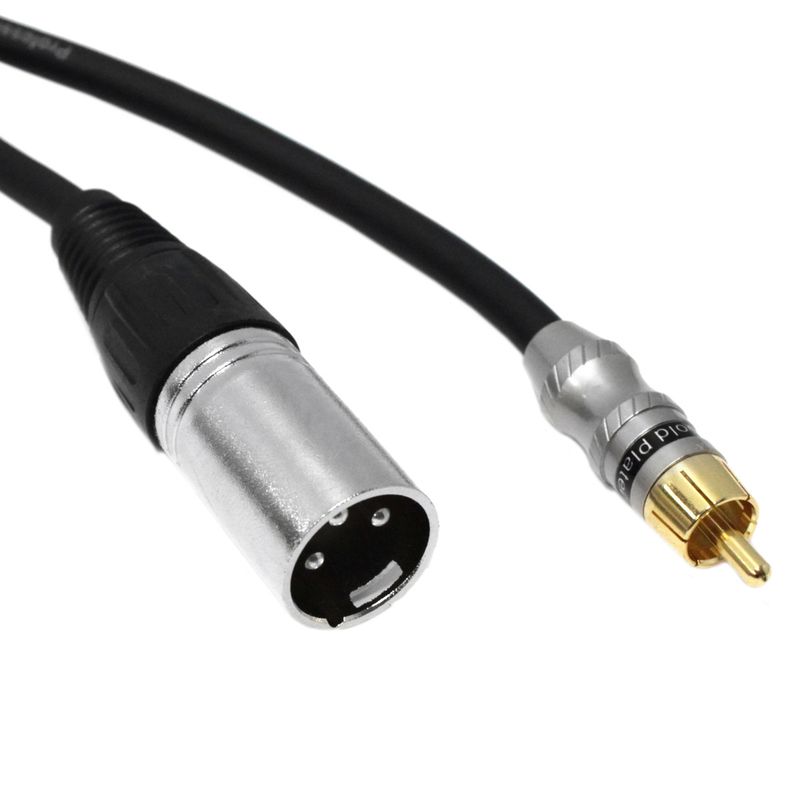 Cable de audio micrófono XLR 3pin macho a RCA macho de 1m - AX03100 - 01