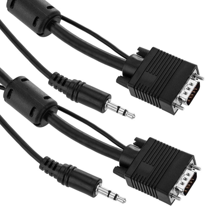 Super cable VGA con jack de audio de 3,5 mm macho macho de 10 m - VZ00500 - 01