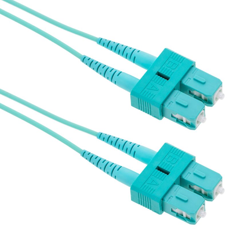 Cable OM3 de fibra óptica SC a SC multimodo duplex 50/125 de 1m - FY03200 - 01