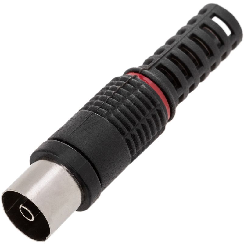 Conector coaxial TV-hembra negro - TT02800 - 01