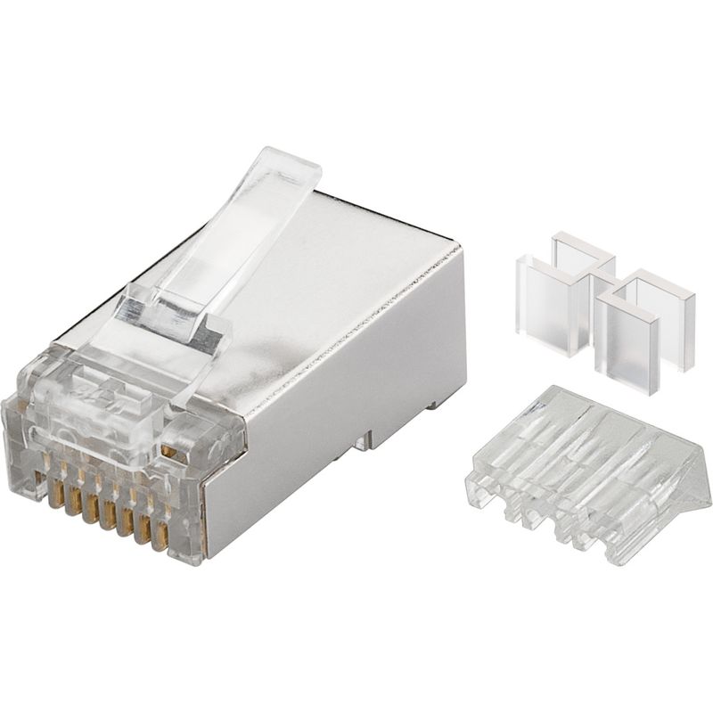 Conector STP Cat.6A RJ45 macho para crimpar - 100 unidades - RH01900 - 01