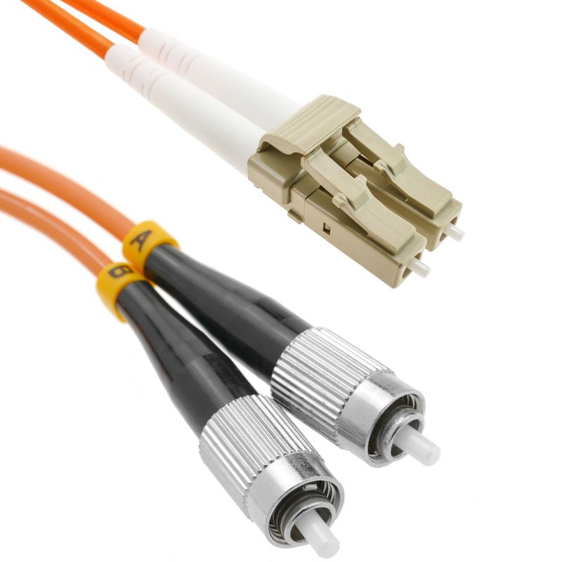 Cable de fibra óptica FC a LC multimodo duplex 62.5/125 de 1 m - FJ04100 - 01