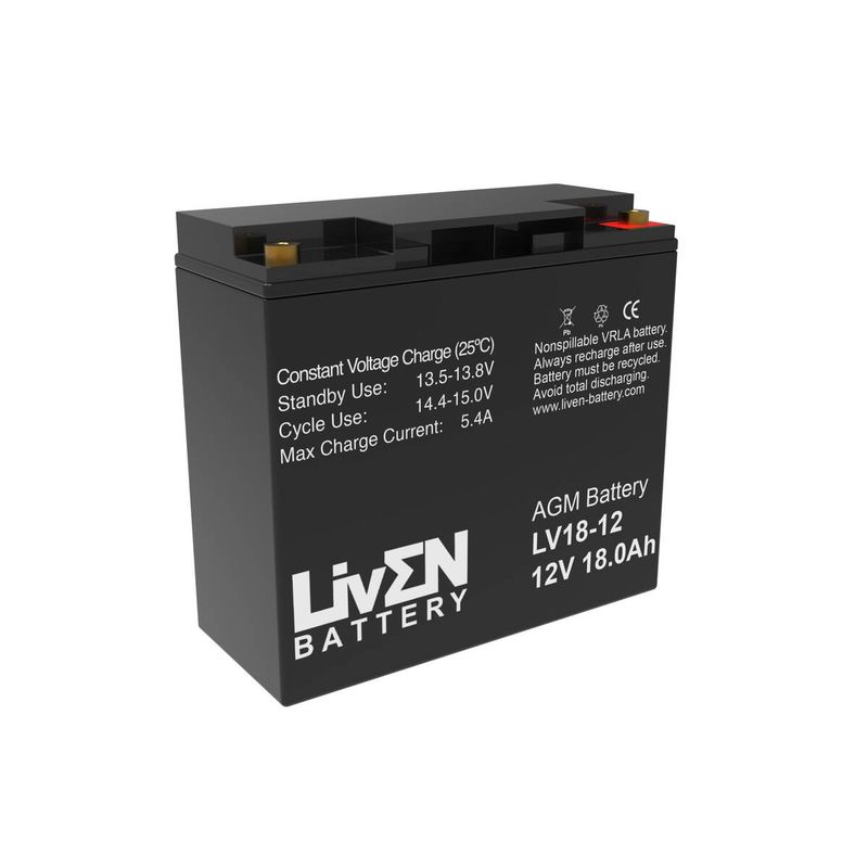 Batería AGM de 12V y 18Ah LiVEN - LV18-12 - 01