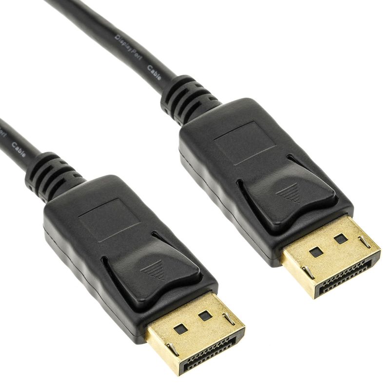 Cable Displayport 1080p FullHD para transmisión de audio y vídeo digital de 3 m color negro - YP00300 - 01