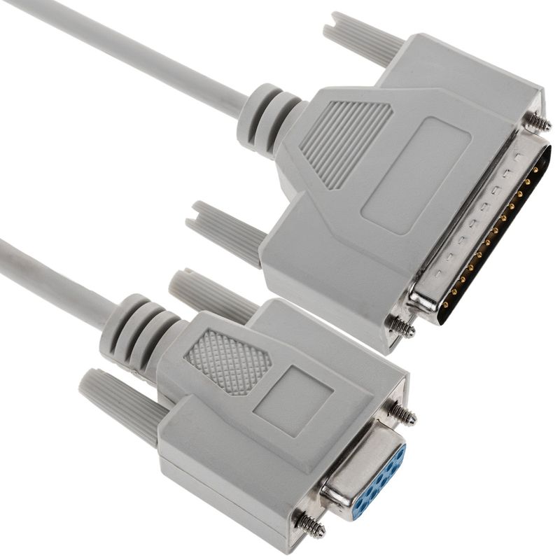 Cable serie para TPV compatible con EPSON DB25 macho a DB9 hembra de 1m - NM05100 - 01