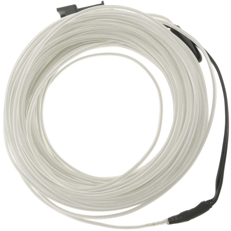 Cable electroluminiscente blanco de 2.3mm en bobina 5m con pilas - NW01300 - 01