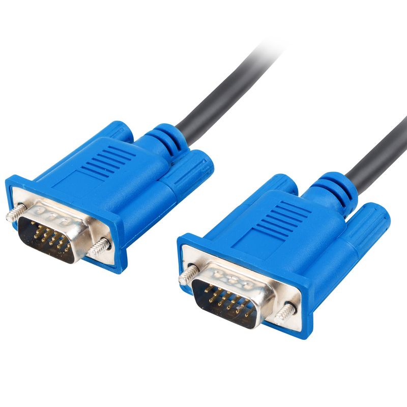 Cable VGA macho a macho de 3 m con doble blindaje y núcleo de ferrita negro de Lanberg CA-VGAC-10CU-0030-BK - VS15100 - 01