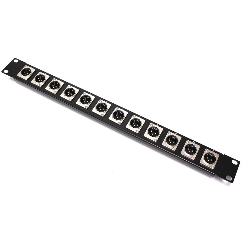 Patch panel rack19 12-port XLR3-macho 1U - XQ02200 - 01