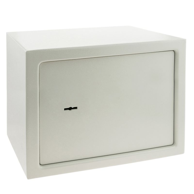 Caja fuerte de seguridad de acero y con llaves 35 x 25 x 25 cm beige - BY01100 - 01