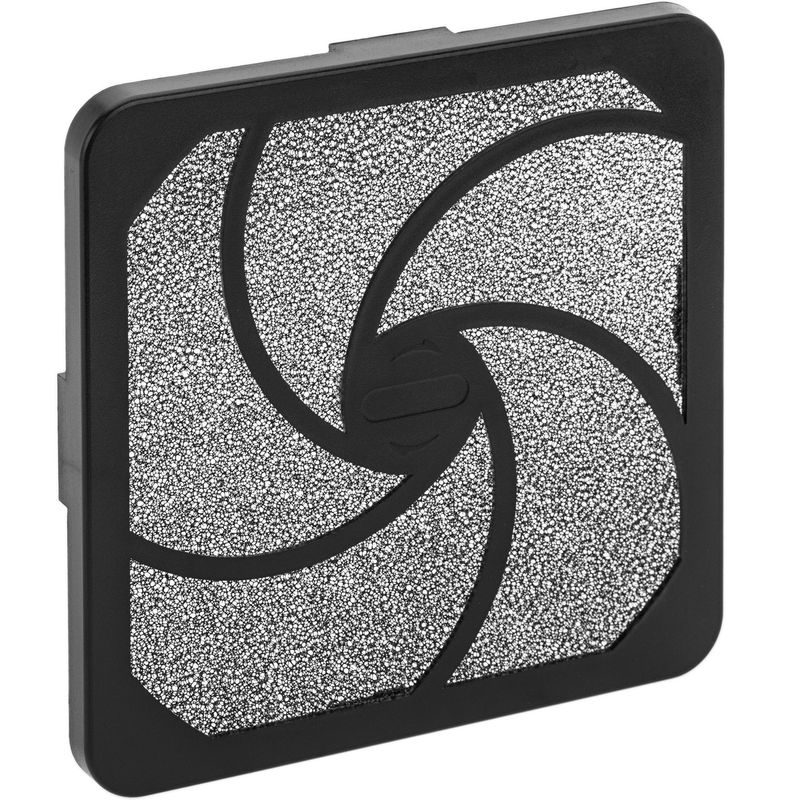 Rejilla de ventilación de plástico con pestañas y filtro de espuma para ventiladores de 120mm - RK06100 - 01
