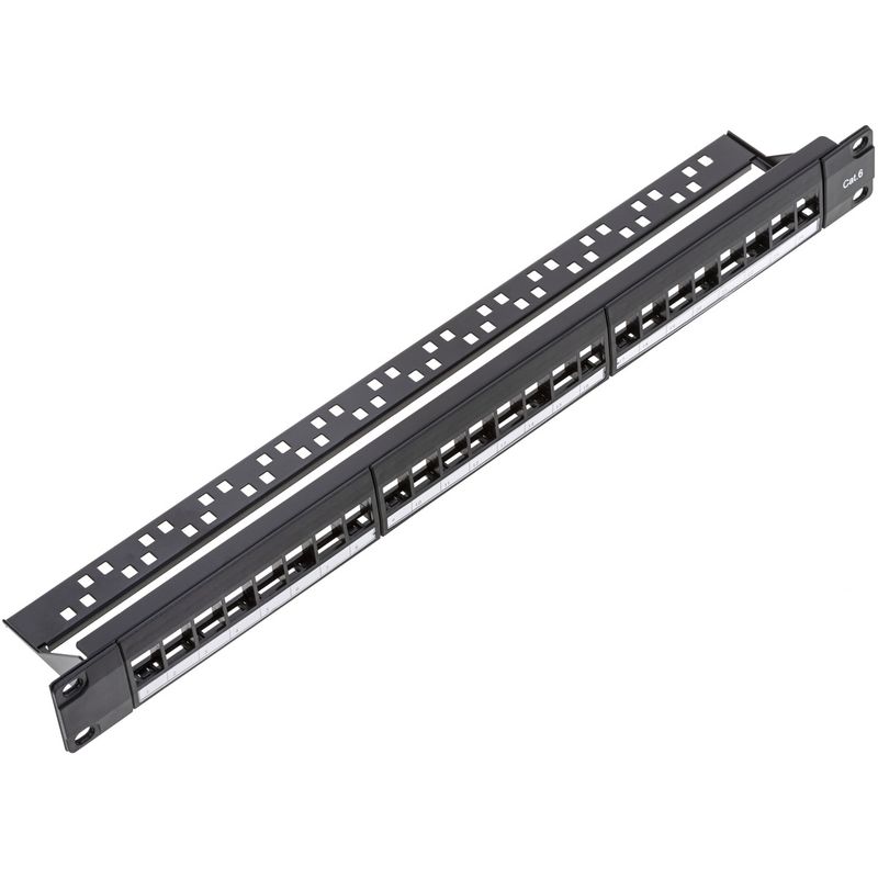 Patch panel para rack 19 para 24 keystone 110 con peine - RP00100 - 01
