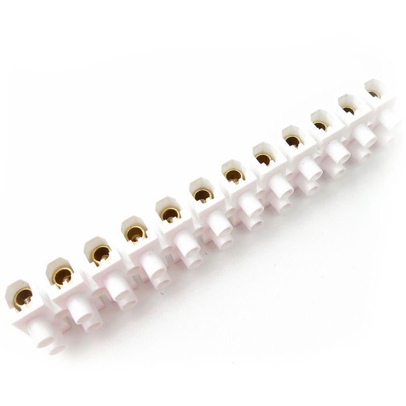 Regleta de conexión de cables eléctricos de sección 10mm² blanca - VH06200 - 01