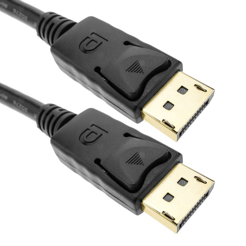Cable Displayport 2K 4K 1080p FullHD para transmisión de audio y vídeo digital de 5 m color negro - YQ05400 - 01