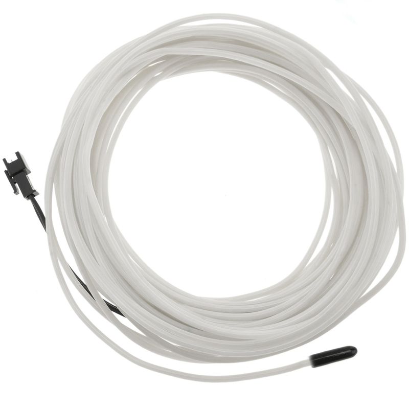 Cable electroluminiscente blanco-azul de 5mm en bobina 10m de cable conectada a 220VAC - NW05600 - 01
