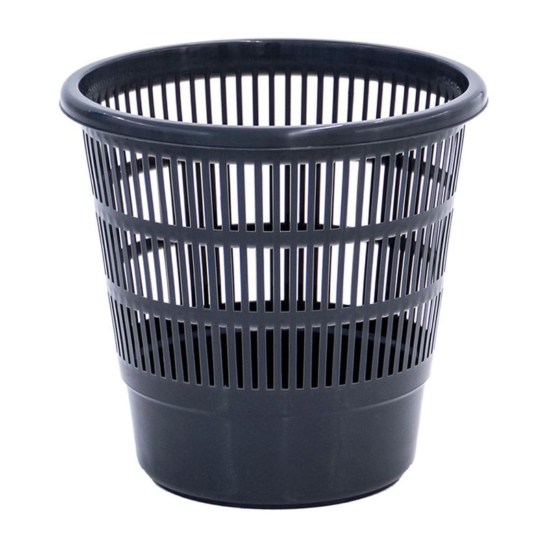 Papelera de rejilla de 31x30 cm con capacidad para 16L de PVC color negro - JR41600 - 01