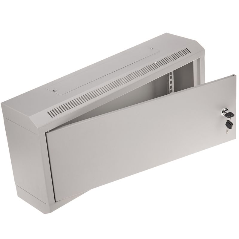 Armario rack mural 19'' 4U 600x150x288mm pared con puerta metálica SOHORack blanco - WR02500 - 01
