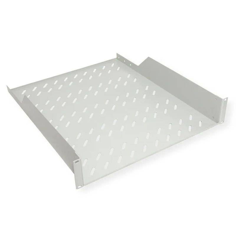 Bandeja rack 19" de fijación frontal de 2U y profundidad 550 mm blanco - WT00400 - 01